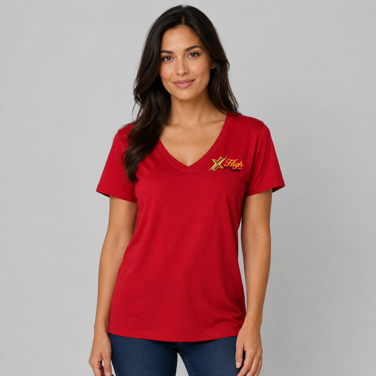 Ladies V-Neck Shirt - Image 6