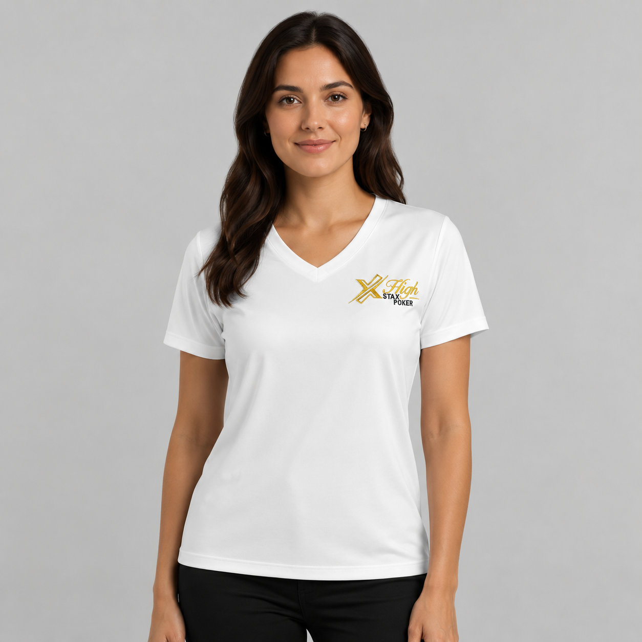 Ladies V-Neck Shirt - Image 3