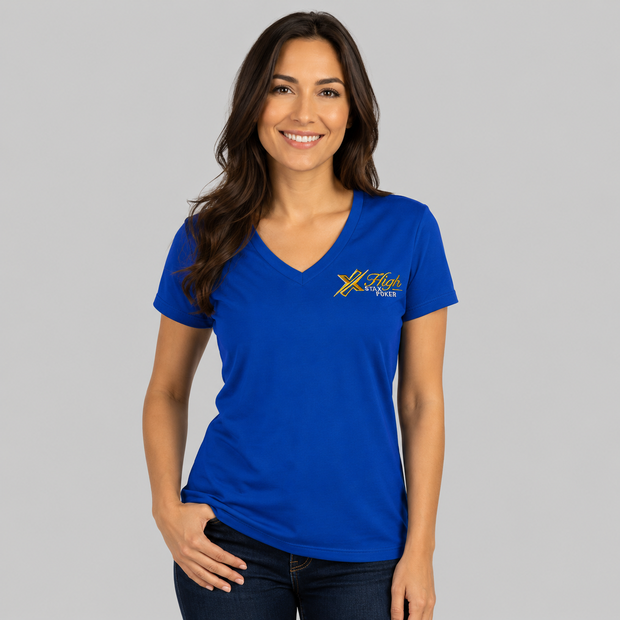 Ladies V-Neck Shirt - Image 4