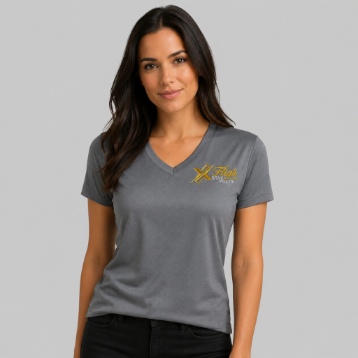 Alternative view of Ladies V-Neck Shirt